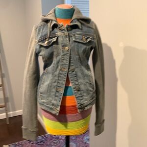 XS Hollister jean jacket/hoody combo
